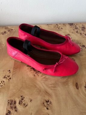 !!! $295 Anonymous Copenhagen Rhina Red Black Mary Jane Ballet Flats 37